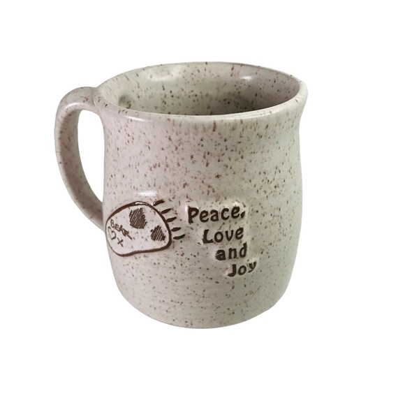 VINTAGE WESTON VERMONT BEAR COFFE MUG "On the Journey" "Peace Love and Joy" 80s - Picture 2 of 8